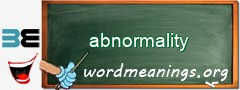 WordMeaning blackboard for abnormality